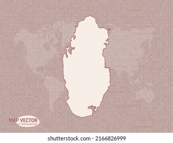Qatar map of abstract modern vector design illustration.