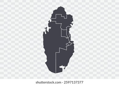 Qatar Map Anchor Color on White Background quality files Png