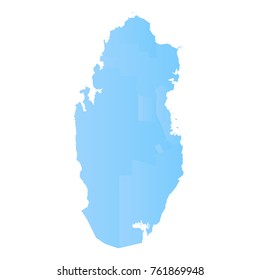 qatar map - blue pastel graphic background . Vector illustration eps 10