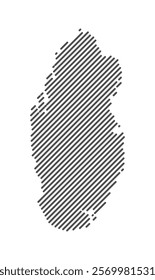 Qatar - Map of the country formed by lines. Vector Illustration.