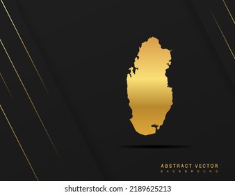 Qatar Map Gold Gradient Style Vector Stock Vector (Royalty Free ...