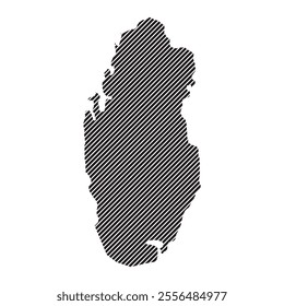 Qatar map icon illustration symbol design