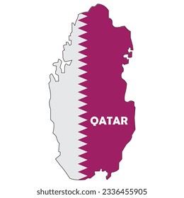 Qatar map icon vector illustration symbol design