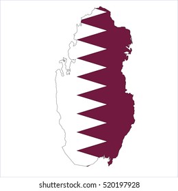 Qatar map on