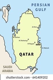 2,481 Qatar Map Outline Images, Stock Photos & Vectors | Shutterstock