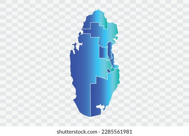 Qatar Map teal blue Color Background quality files png