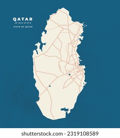 Volante de afiches vectoriales de Qatar