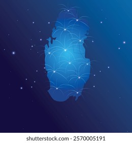 Qatar map world internet network