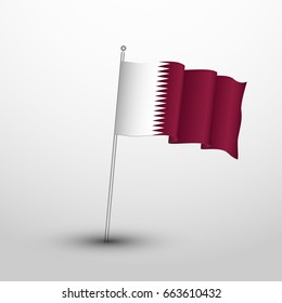 Qatar national color flag isolated