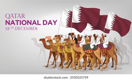 Día nacional de Qatar Península Arábiga Desfile de paseo en camello Celebración del día de la fundación de la unificación de marzo Día de conmemoración de la Pista de la carrera de camellos Día de la bandera de Qatar Oriente Medio Primavera árabe Golfo Pérsico 