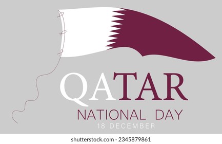 Qatar National Day. background, banner, card, poster, template. Vector illustration.
