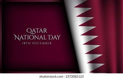 Qatar National Day Background Design. Banner, Poster, Greeting Card. Vector Illustration.