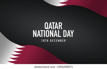 Qatar National Day Background Design. Banner, Poster, Greeting Card. Vector Illustration.