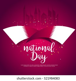 Qatar National Day Backgroundqatar National Day Stock Vector (Royalty ...