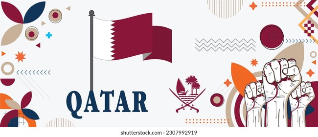 Qatar national day banner design vector eps