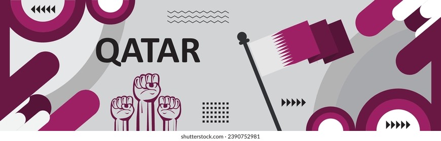 Qatar national day banner with Qatari flag colors, Background,independence day banner background..eps