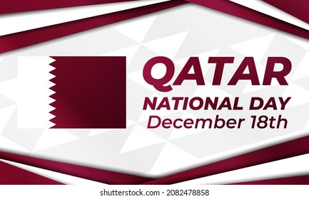 Qatar national day. December 18th. Vector Elements National Concept. Greeting, Card Poster, Web Banner Design EPS 10.