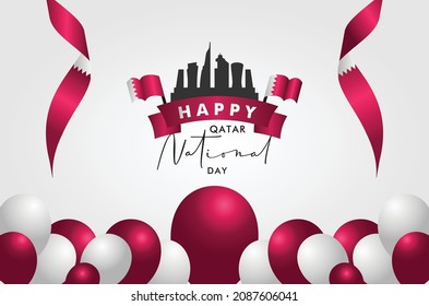 Qatar National Day Design Background For Greeting Moment