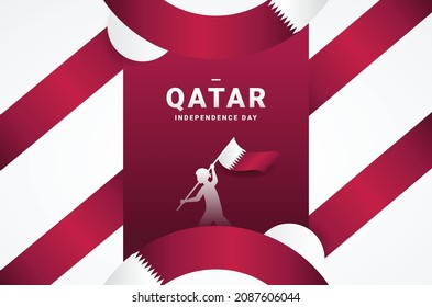 Qatar National Day Design Background For Greeting Moment