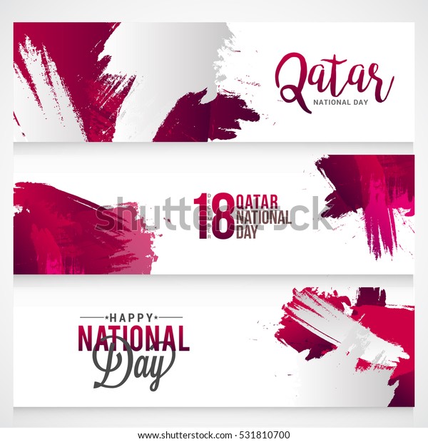 Qatar National Day Header Banner Stock Image Download Now