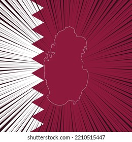 Qatar National Day Map Design