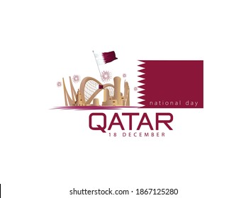 Qatar National Day with Most famous monument and buildings landmark