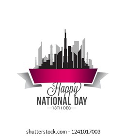 Qatar National Day Poster Or Banner Background.