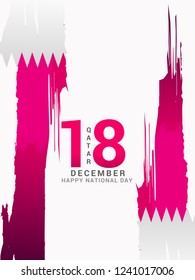 Qatar National Day Poster Or Banner Background.