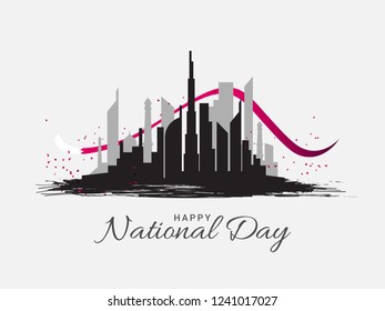 Qatar National Day Poster Or Banner Background.