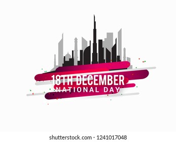 Qatar National Day Poster Or Banner Background.