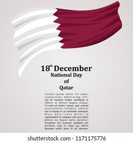 Qatar National Day Vector Illustration. Suitable for greeting card, poster and banner.
