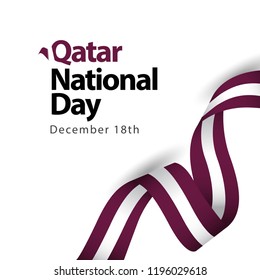 Qatar National Day Vector Template Design Illustration