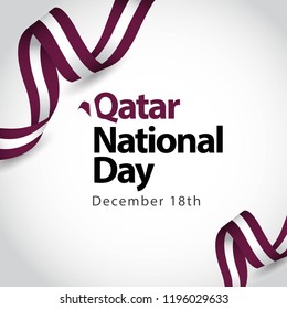 Qatar National Day Vector Template Design Illustration