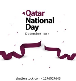 Qatar National Day Vector Template Design Illustration