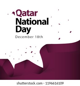 Qatar National Day Vector Template Design Illustration