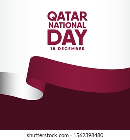Qatar National Day Vector Template Design Illustration