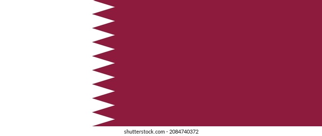 Qatar national flag. 