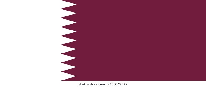 Nationalflagge Katars. Flagge von Katar