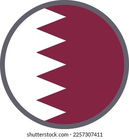 Qatar national flag icon vector Illustration material