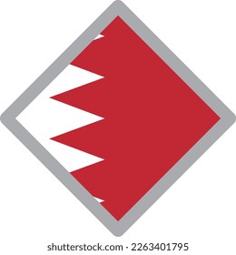 Qatar national flag icon vector Illustration material