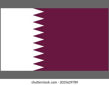 Qatar National Flag Isolated Vector Image