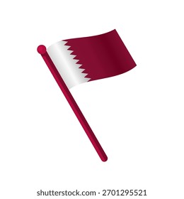 Qatar national flag isolated, vector illustration