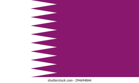 Qatar national flag. Vector EPS8