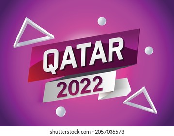 Qatar new year 2022 art design vector template