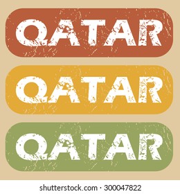Qatar on colored background