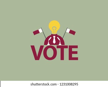 Qatar Podium Lack Of Idea Politician Speech Election