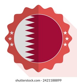 Qatar quality emblem, label, sign, button. Vector illustration.