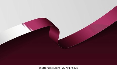 Qatar ribbon flag background. Element of impact for the use you want to make of it.
