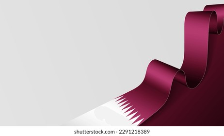 Qatar ribbon flag background. Element of impact for the use you want to make of it.