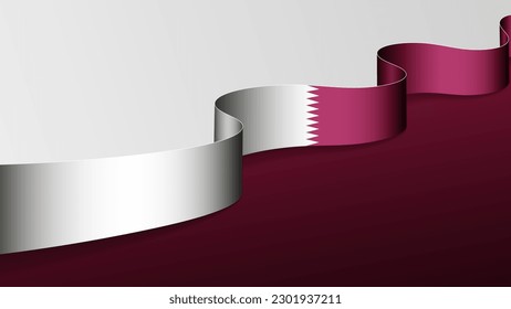 Qatar ribbon flag background. Element of impact for the use you want to make of it.